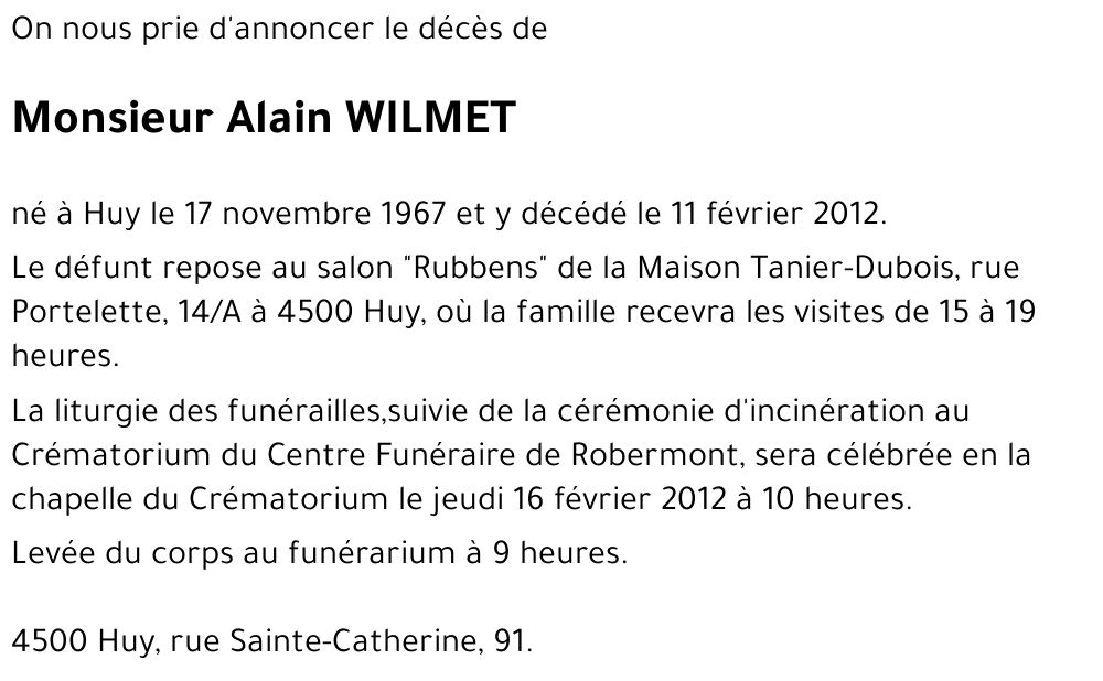 Alain WILMET