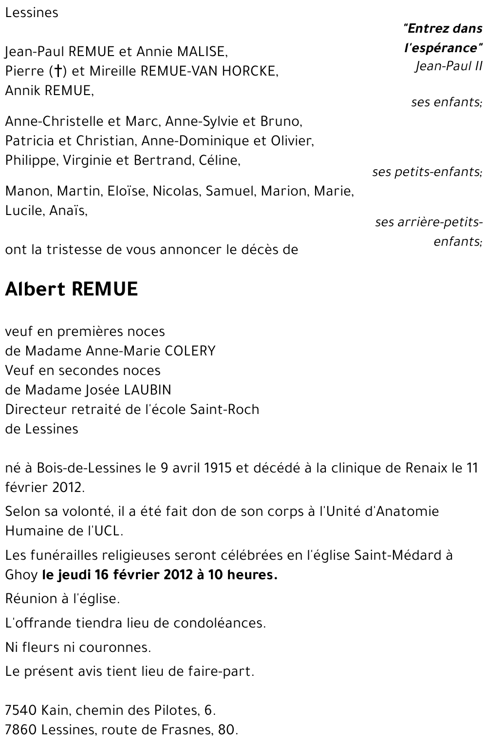 Albert REMUE