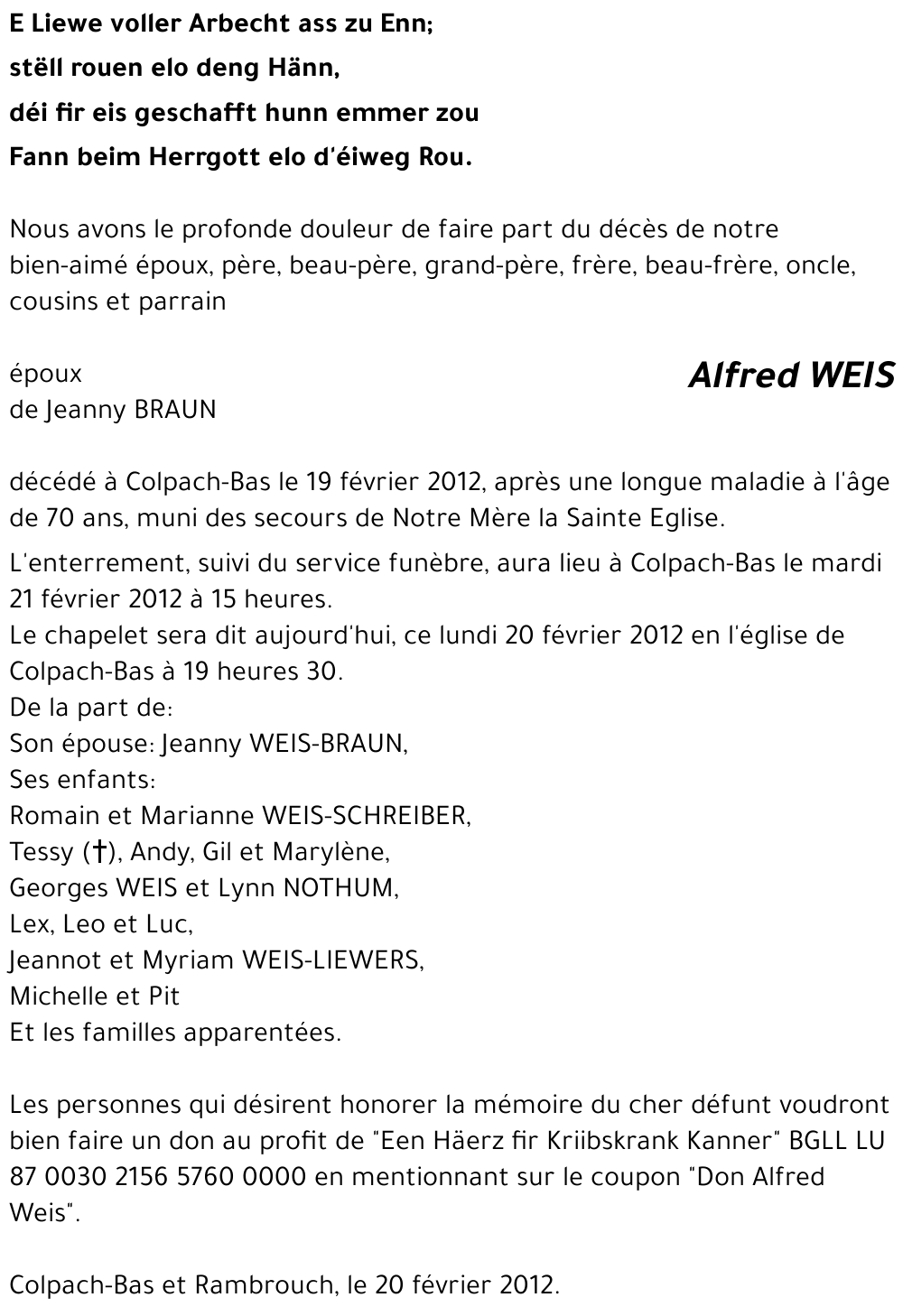 Alfred WEIS