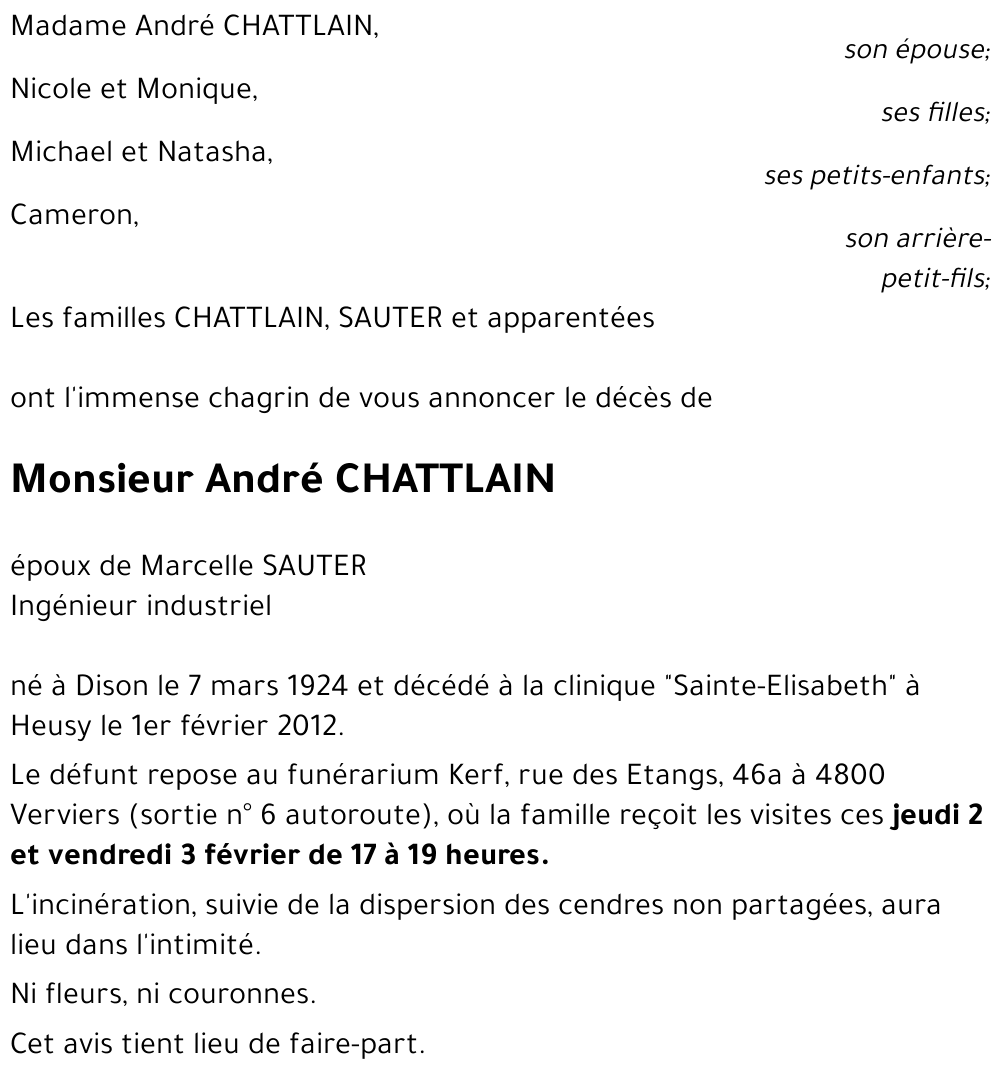 André CHATTLAIN