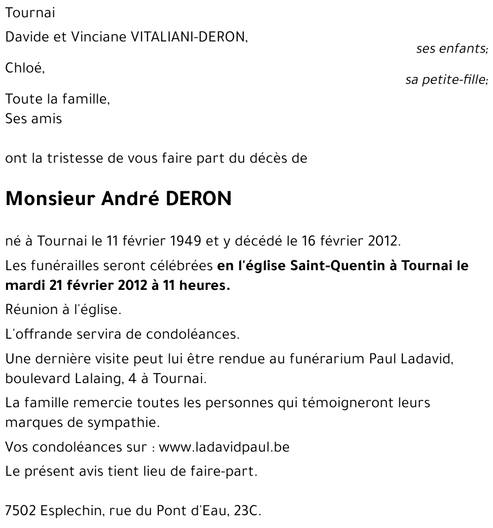 André DERON