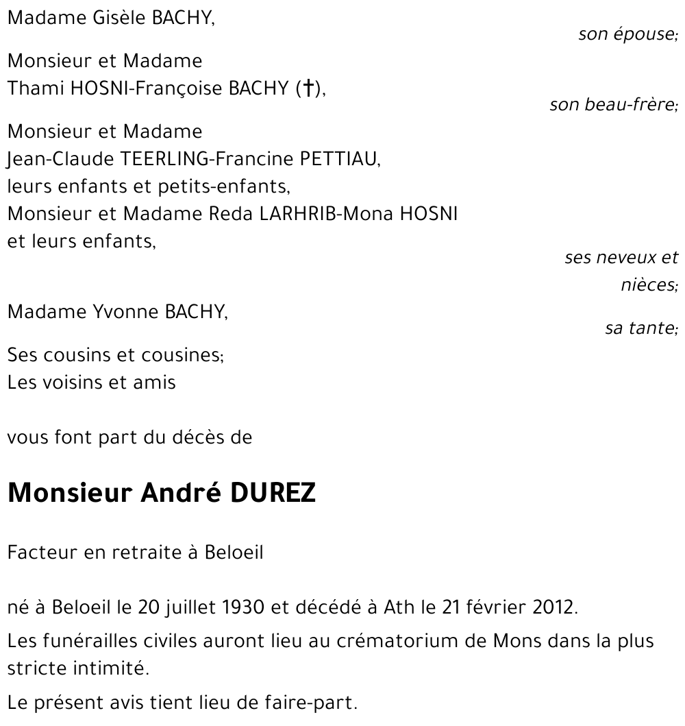 André DUREZ