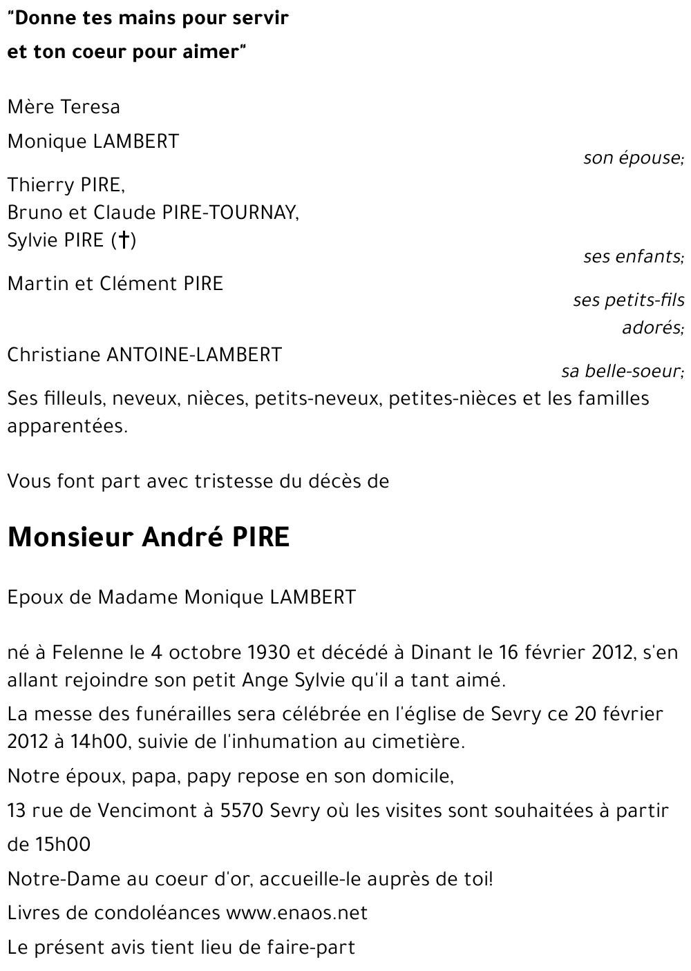 André PIRE