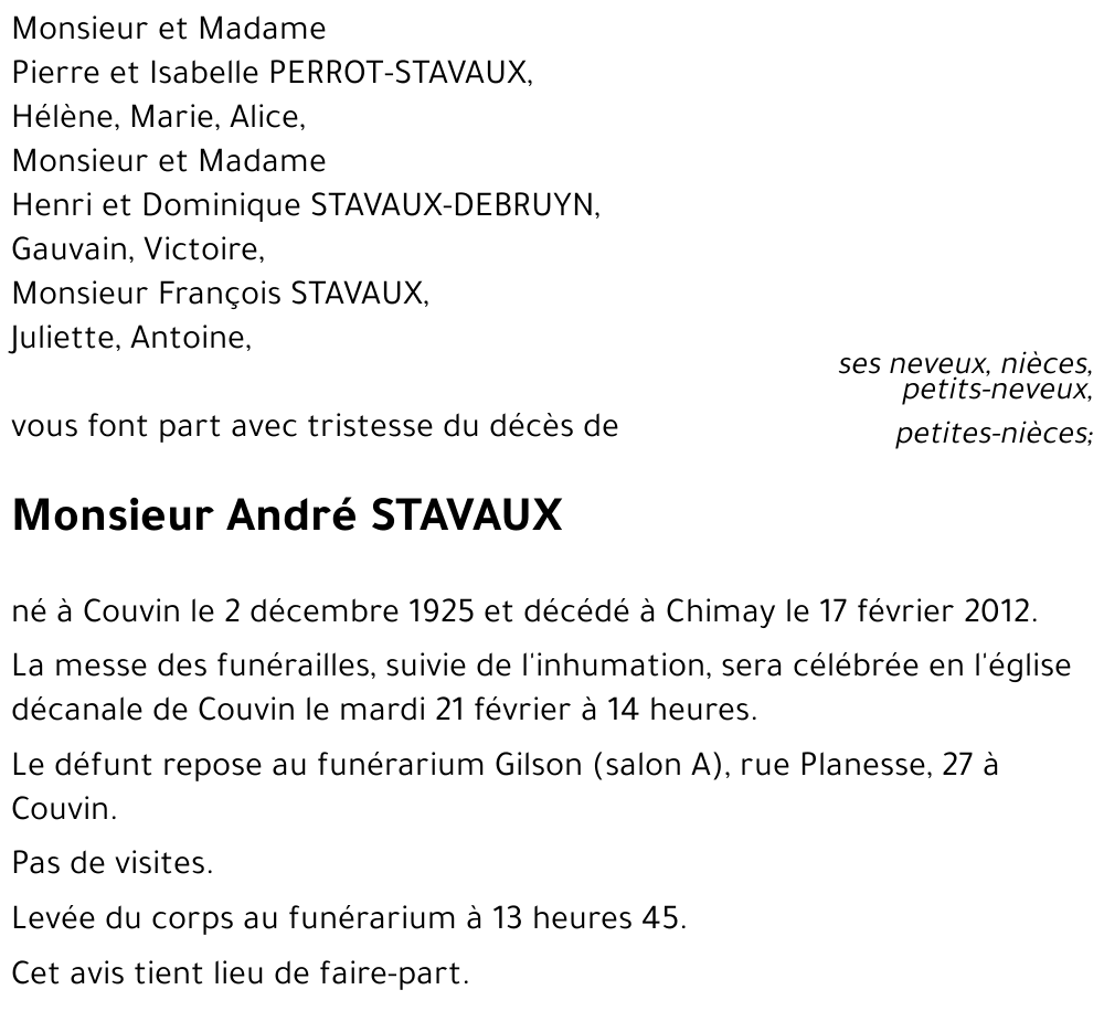 André STAVAUX