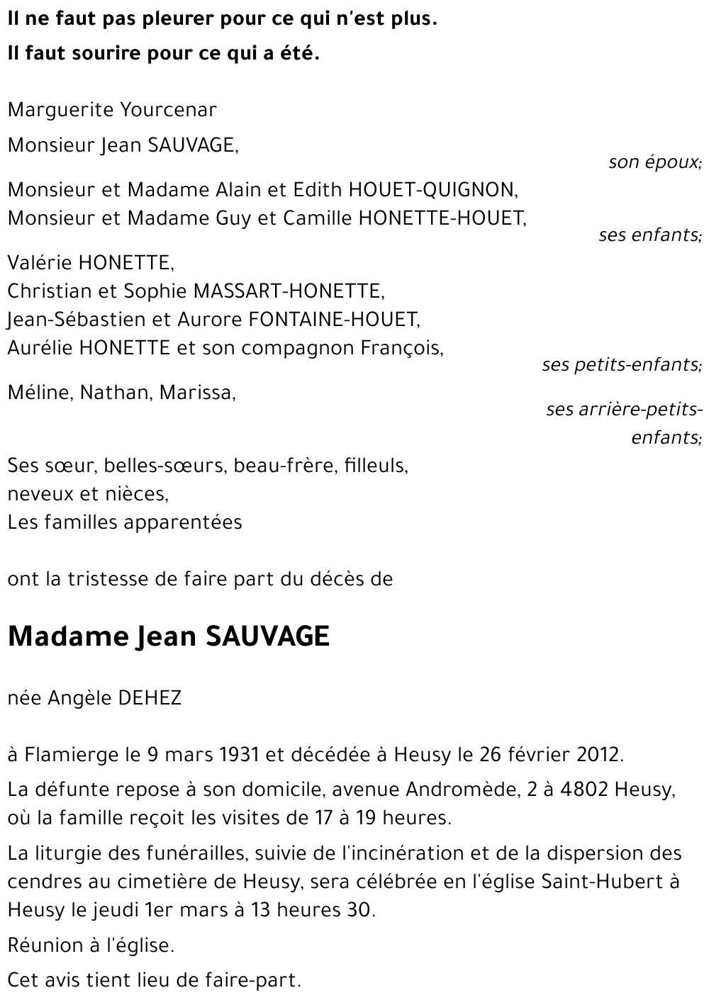 Angèle DEHEZ