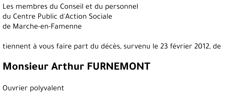Arthur FURNEMONT