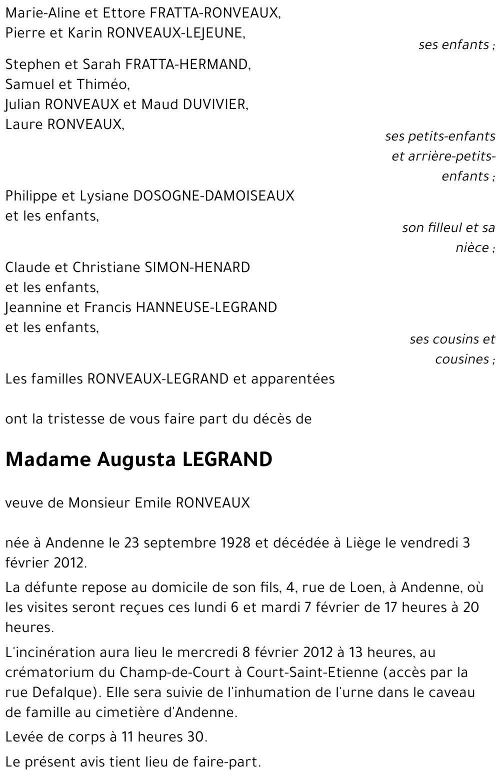 Augusta LEGRAND