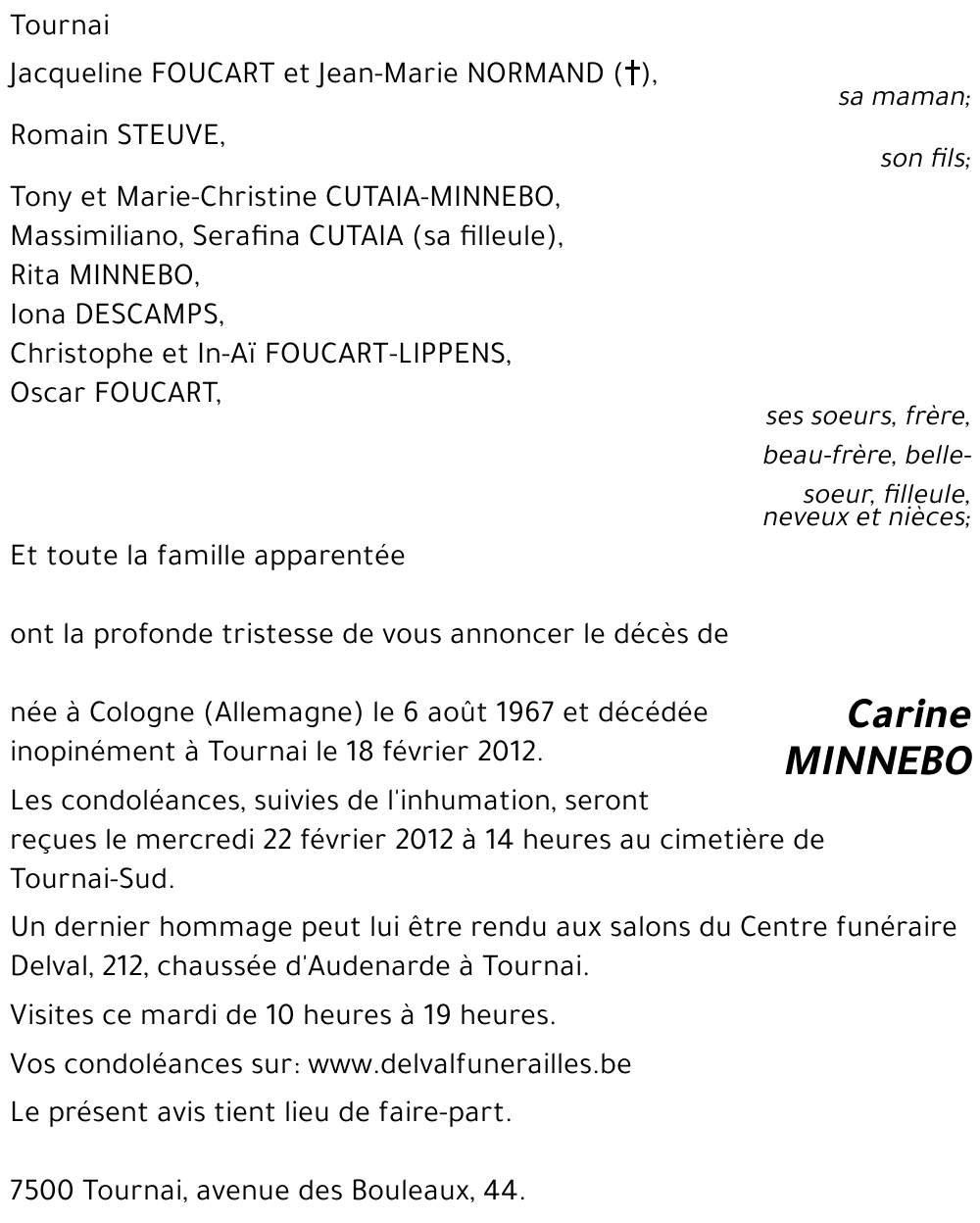 Carine MINNEBO