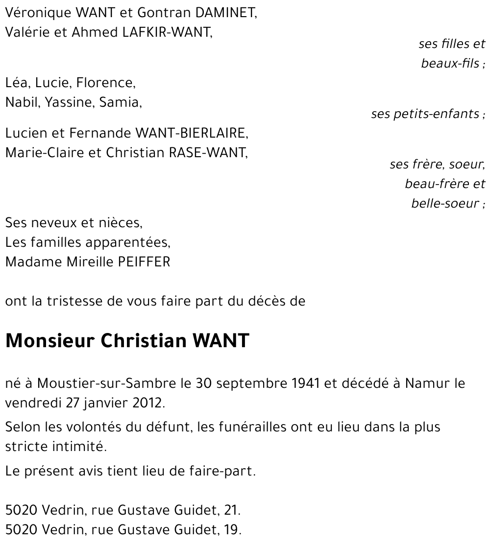 Christian WANT