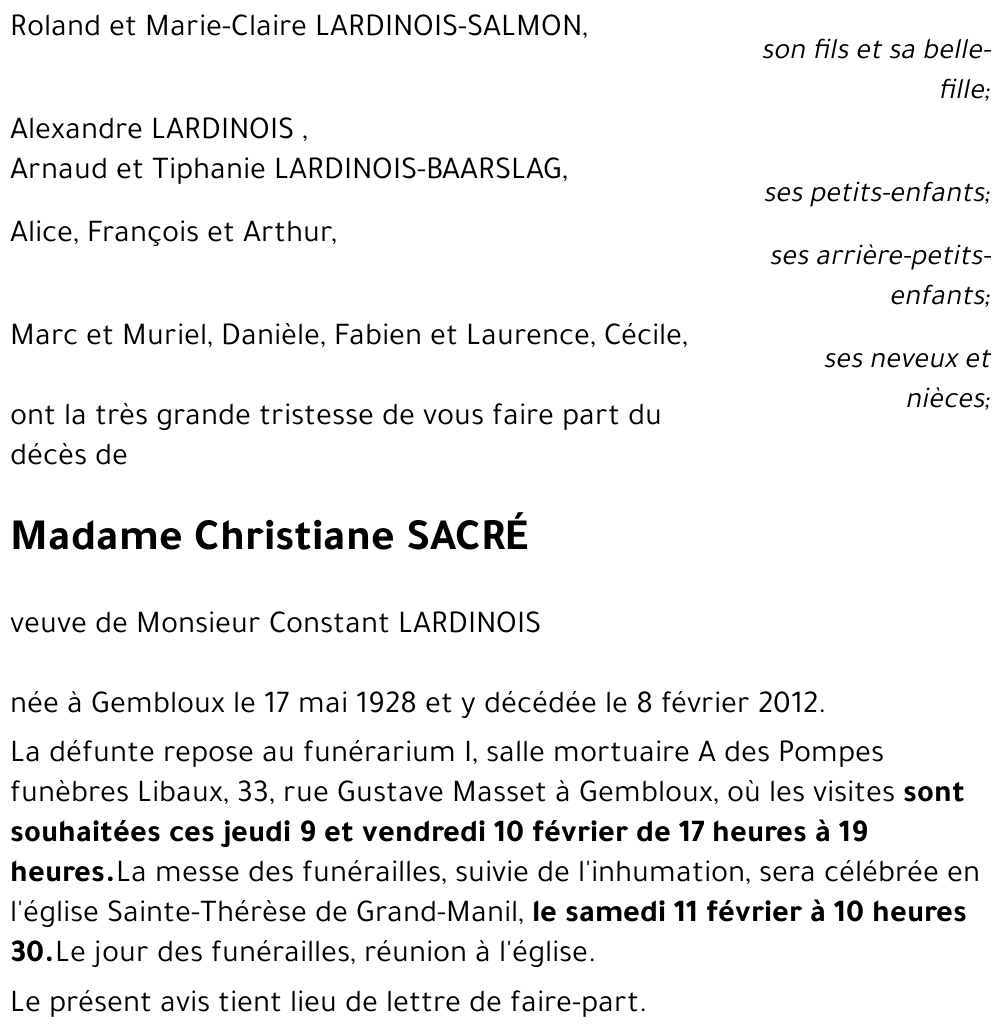 Christiane Sacré