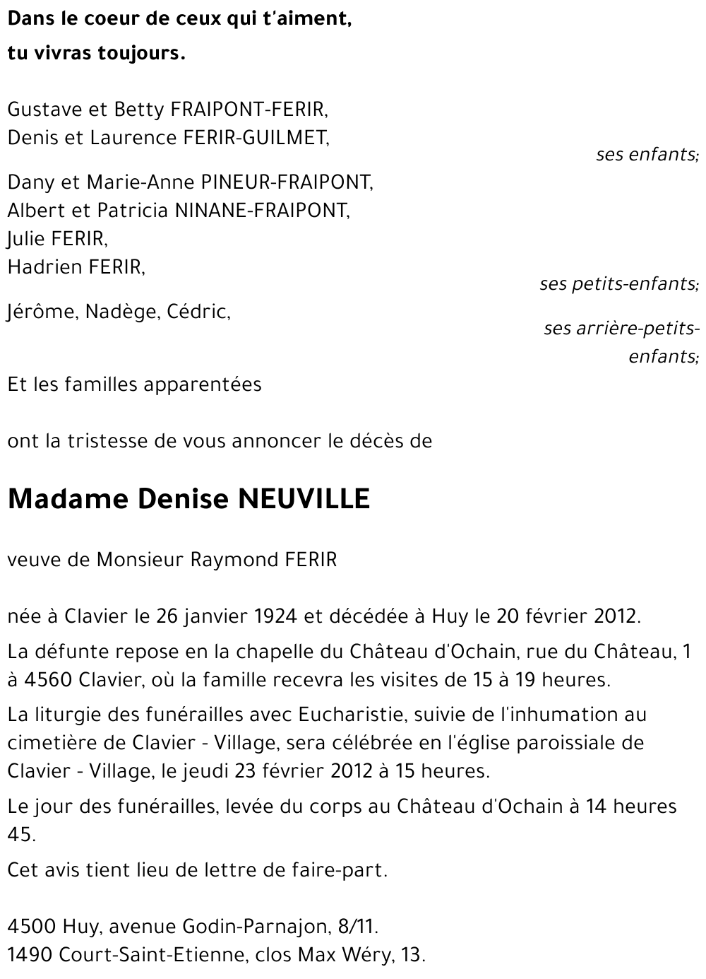 Denise NEUVILLE