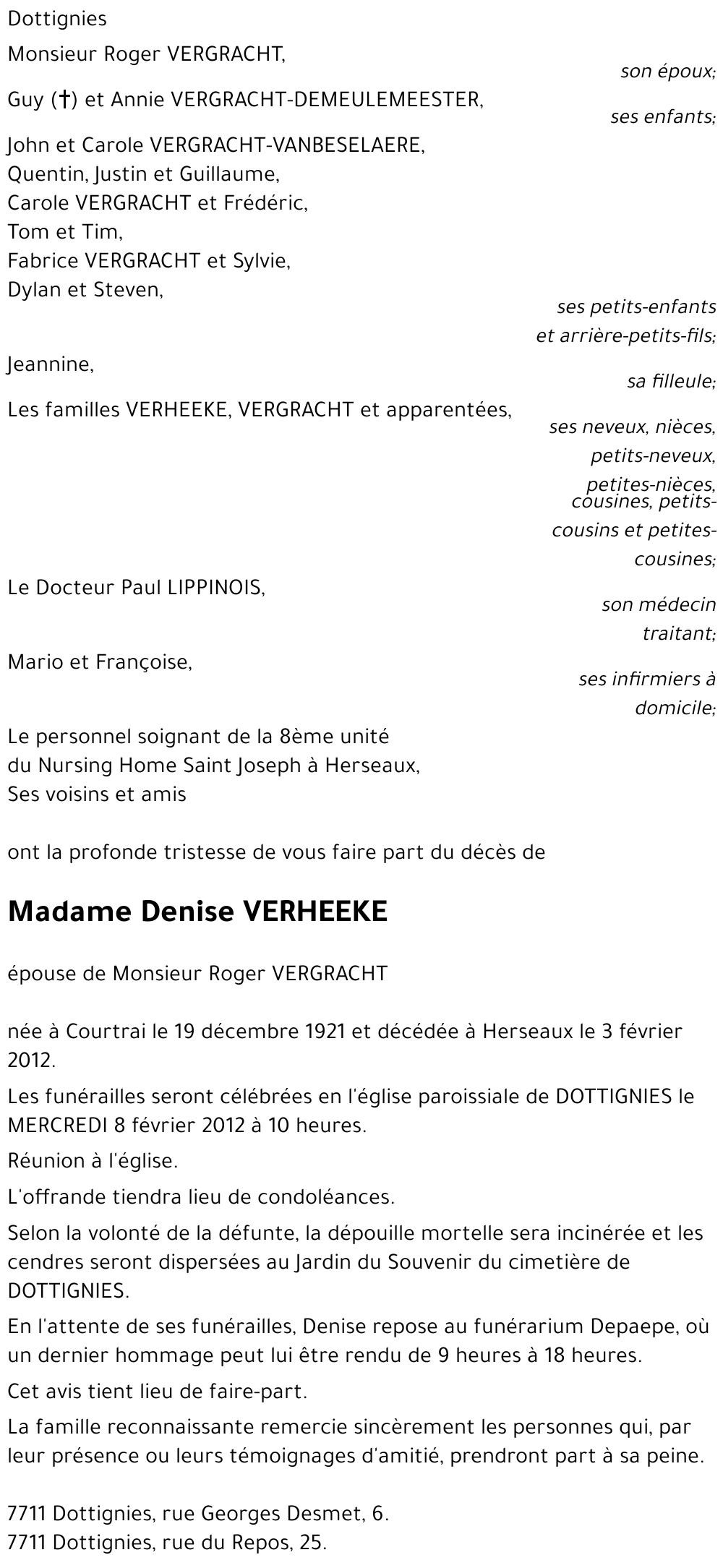 Denise VERHEEKE