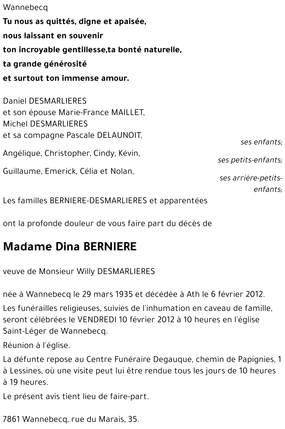 Dina BERNIERE