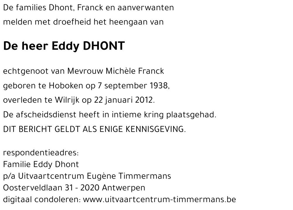 Eddy DHONT