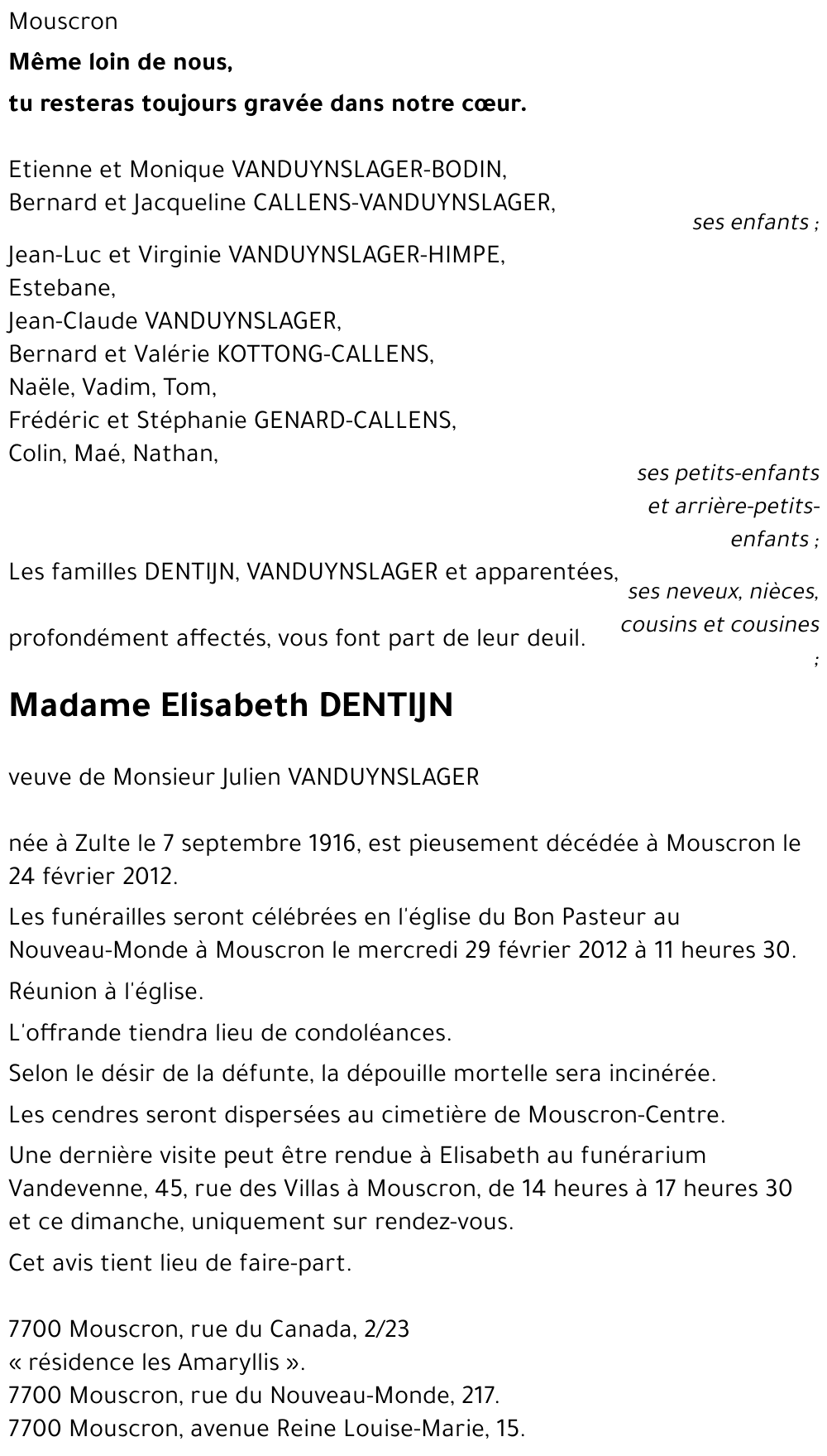 Elisabeth DENTIJN