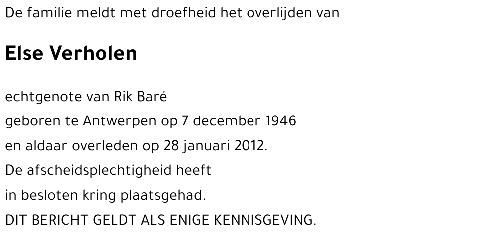 Else VERHOLEN