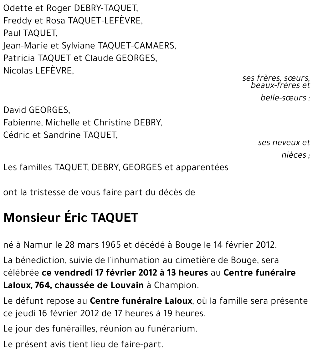 Éric TAQUET