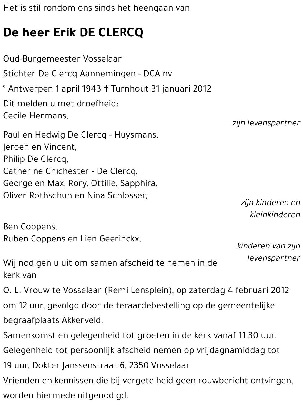 Erik DE CLERCQ