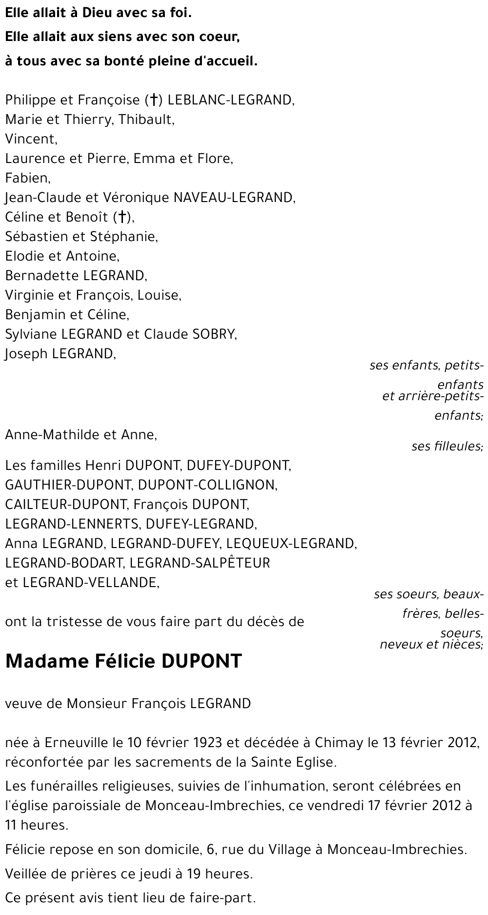 Félicie DUPONT