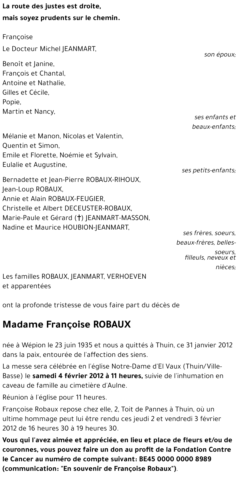Françoise ROBAUX