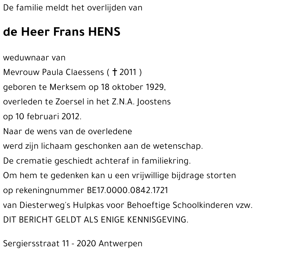 Frans HENS