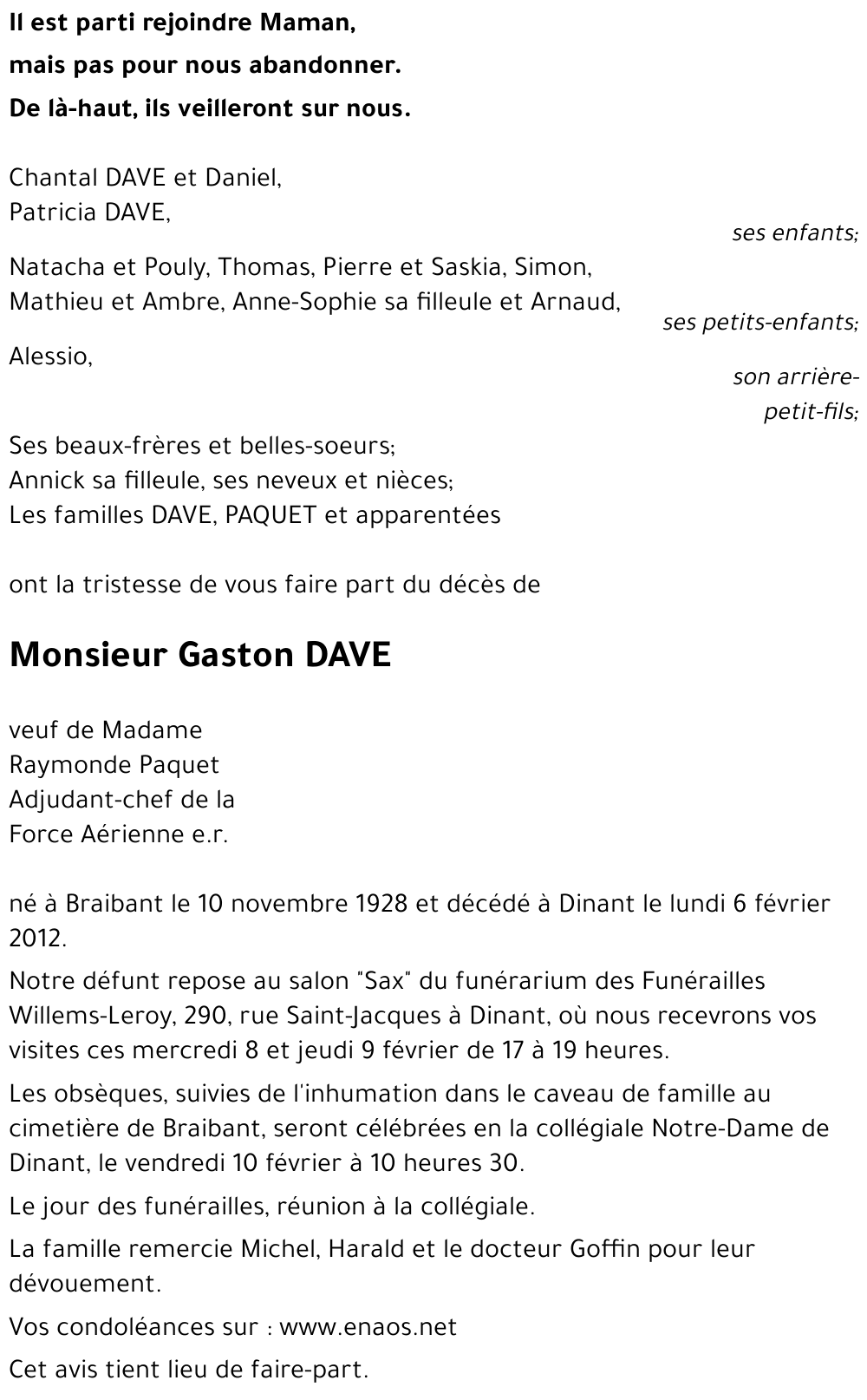 Gaston DAVE