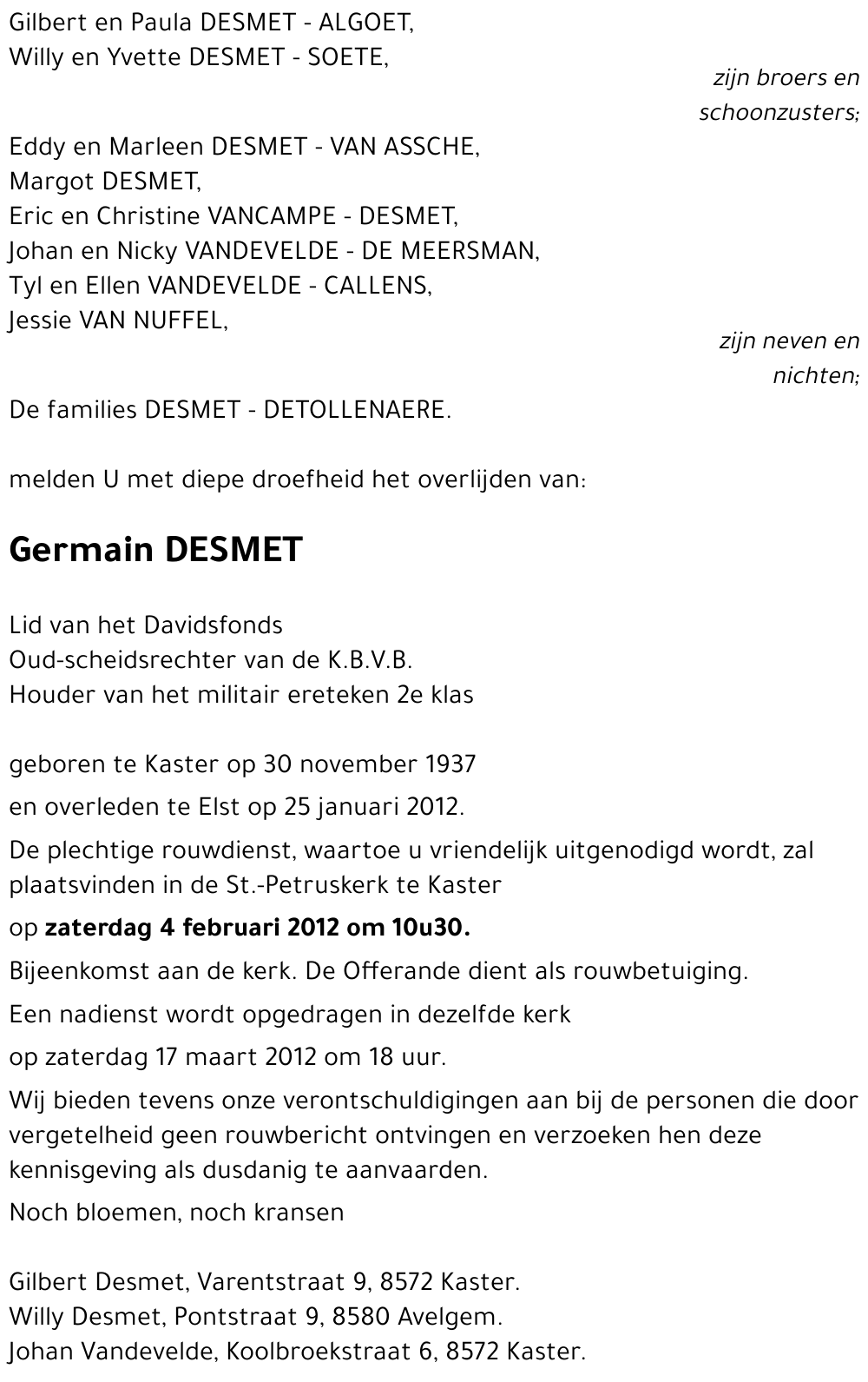 Germain DESMET