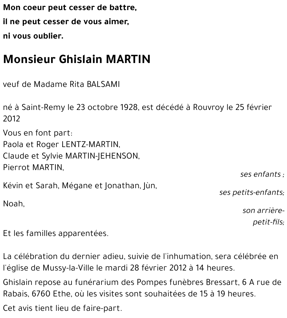 Ghislain MARTIN