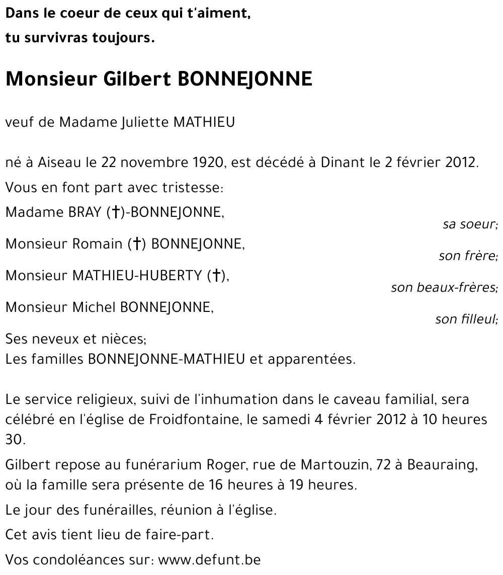 Gilbert BONNEJONNE