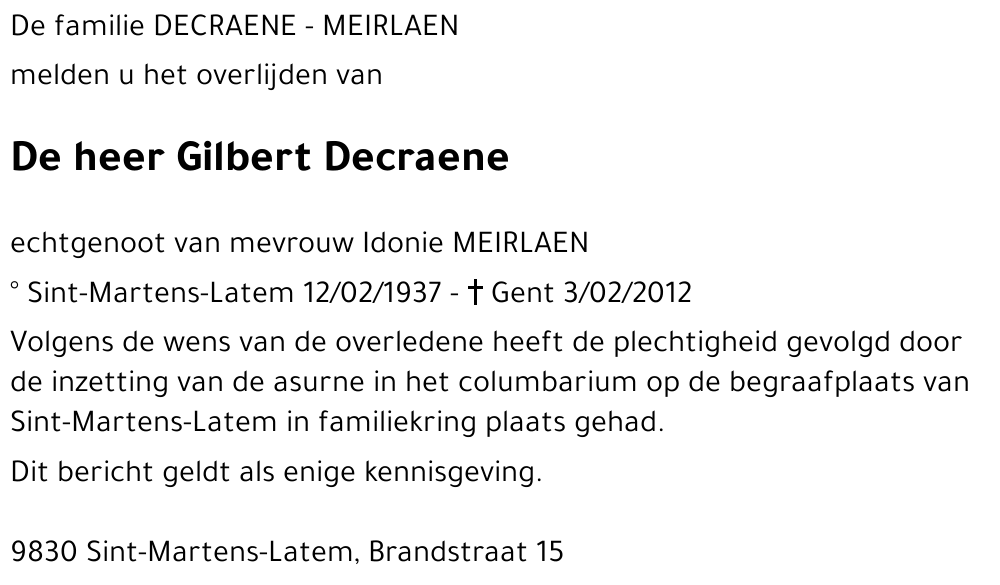 Gilbert Decraene