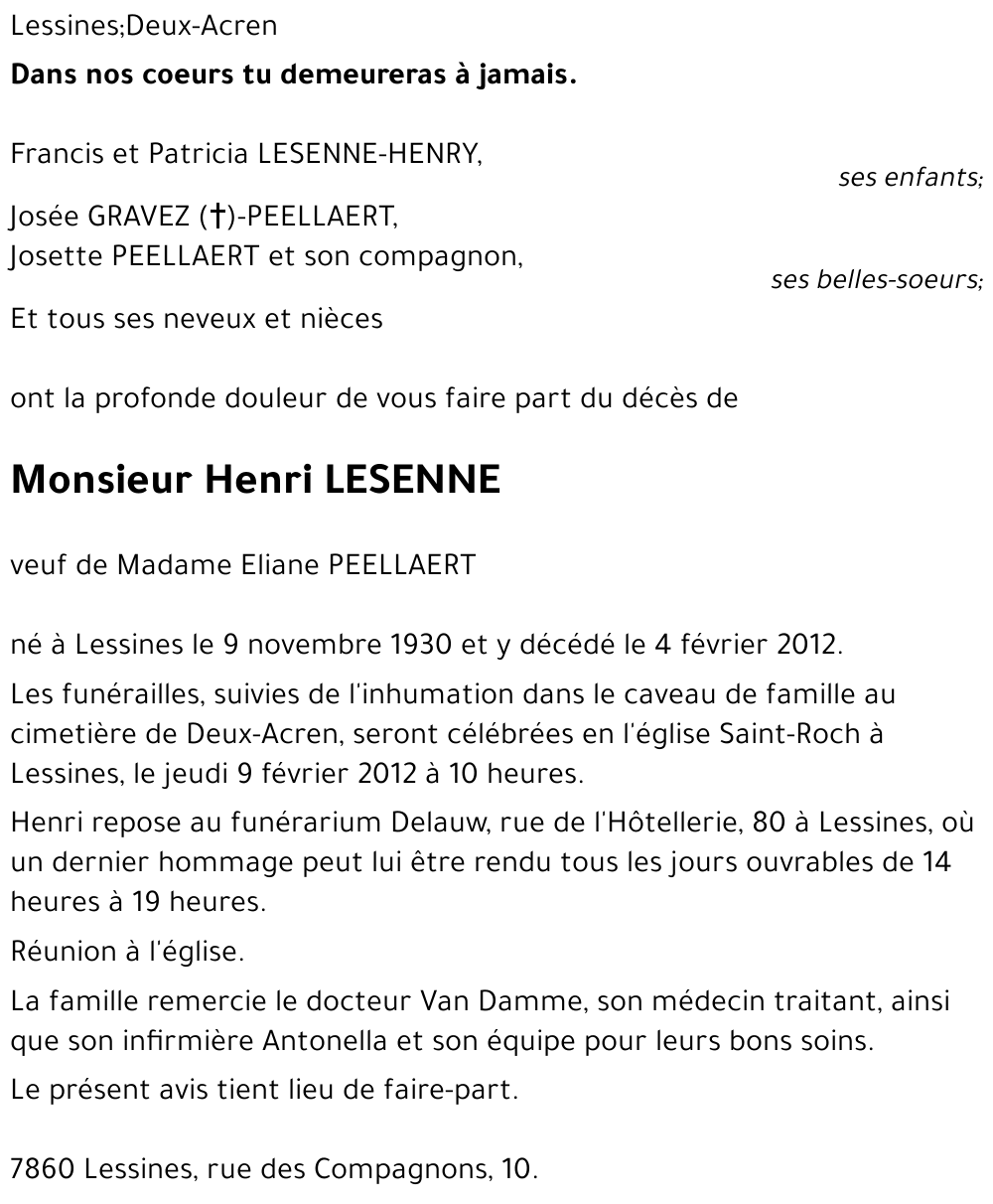 Henri LESENNE