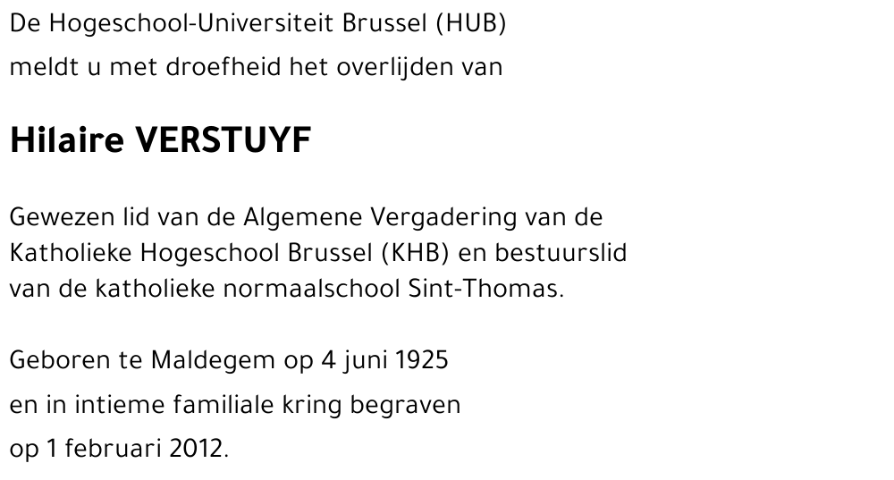 Hilaire VERSTUYF