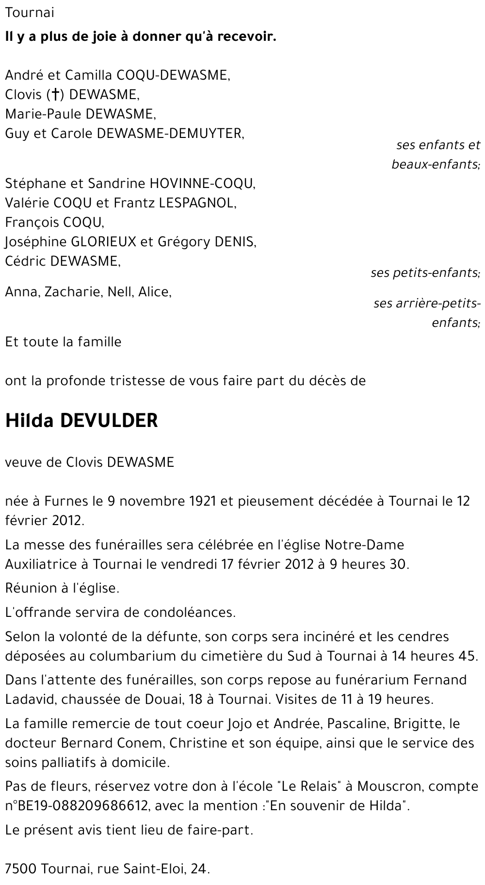 Hilda DEVULDER