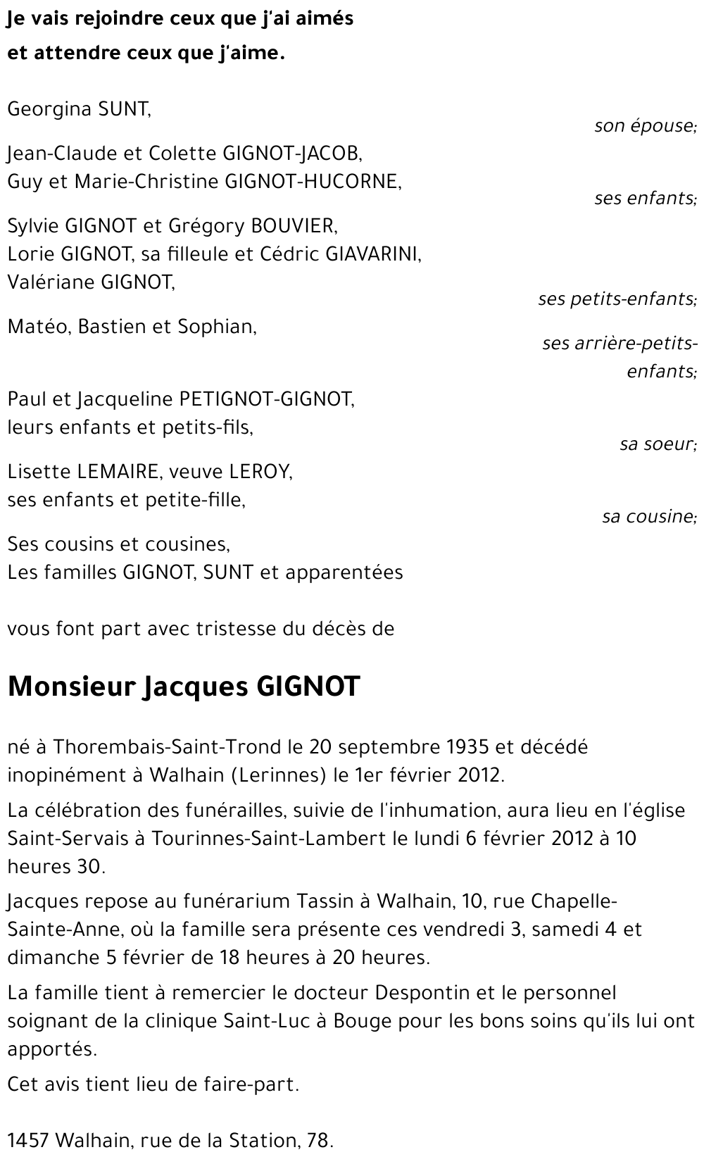 Jacques GIGNOT