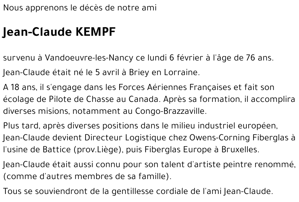 Jean-Claude KEMPF