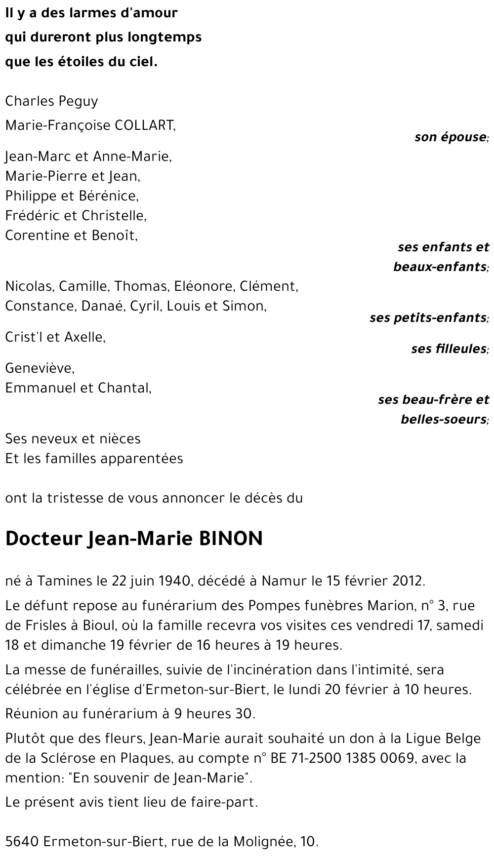 Jean-Marie BINON