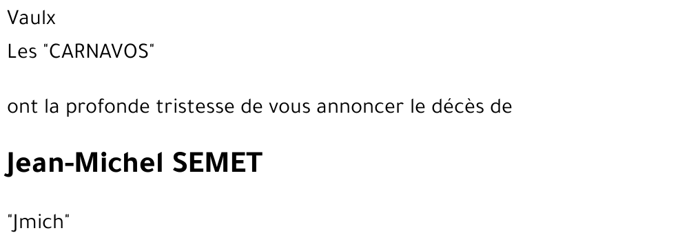 Jean-Michel SEMET