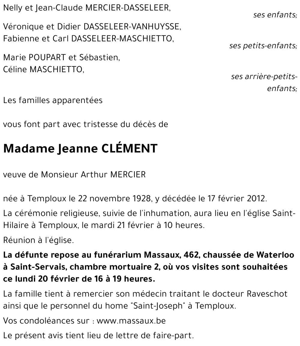 Jeanne CLÉMENT