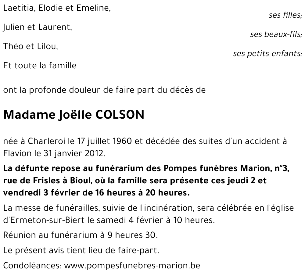 Joëlle COLSON