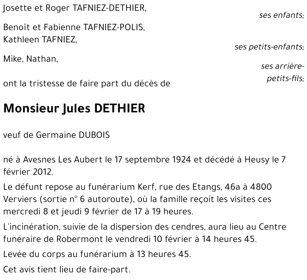 Jules DETHIER