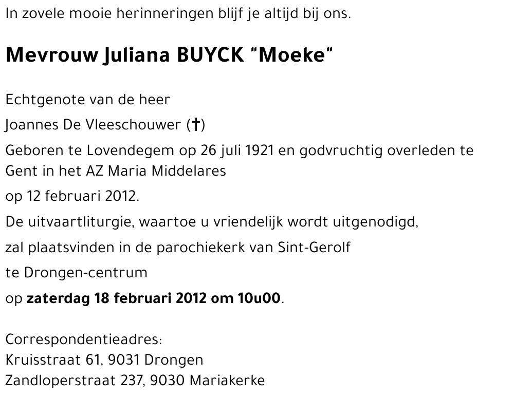 Juliana BUYCK