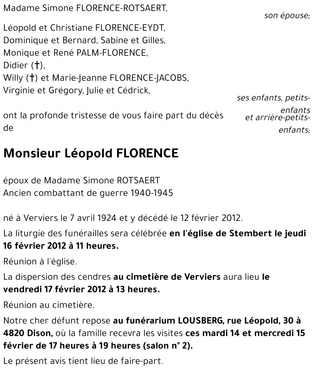 Léopold FLORENCE