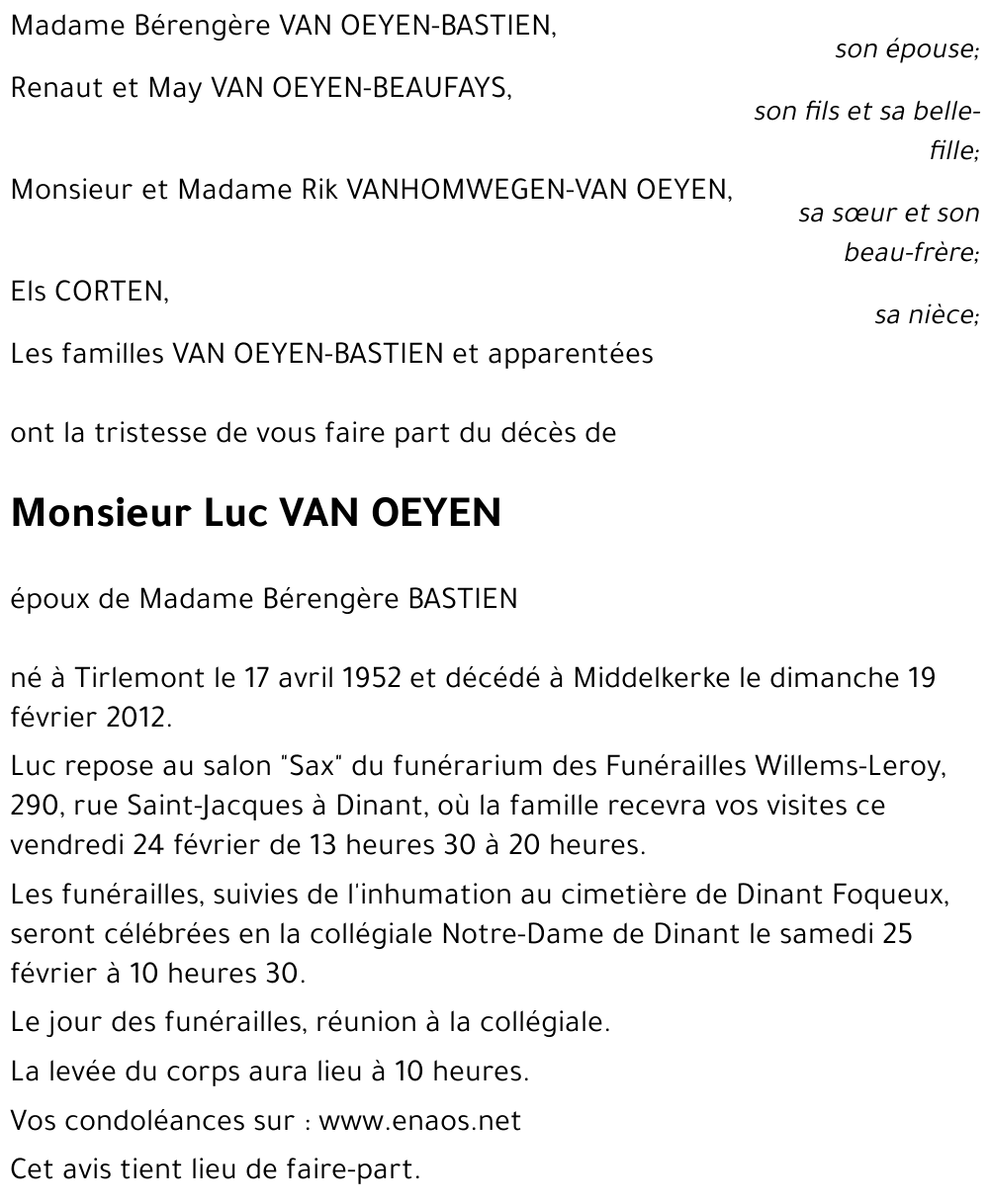 Luc VAN OEYEN