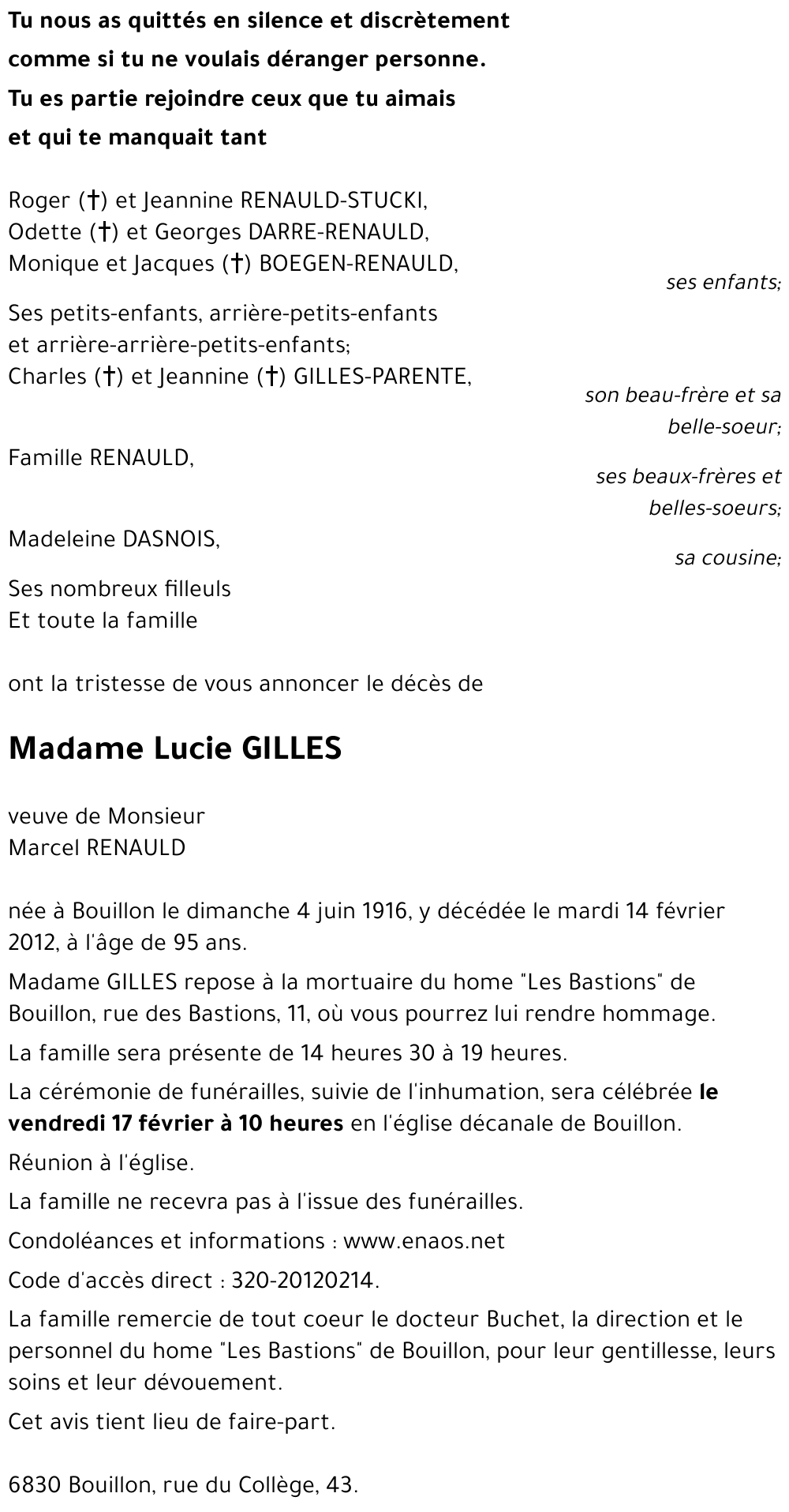 Lucie GILLES