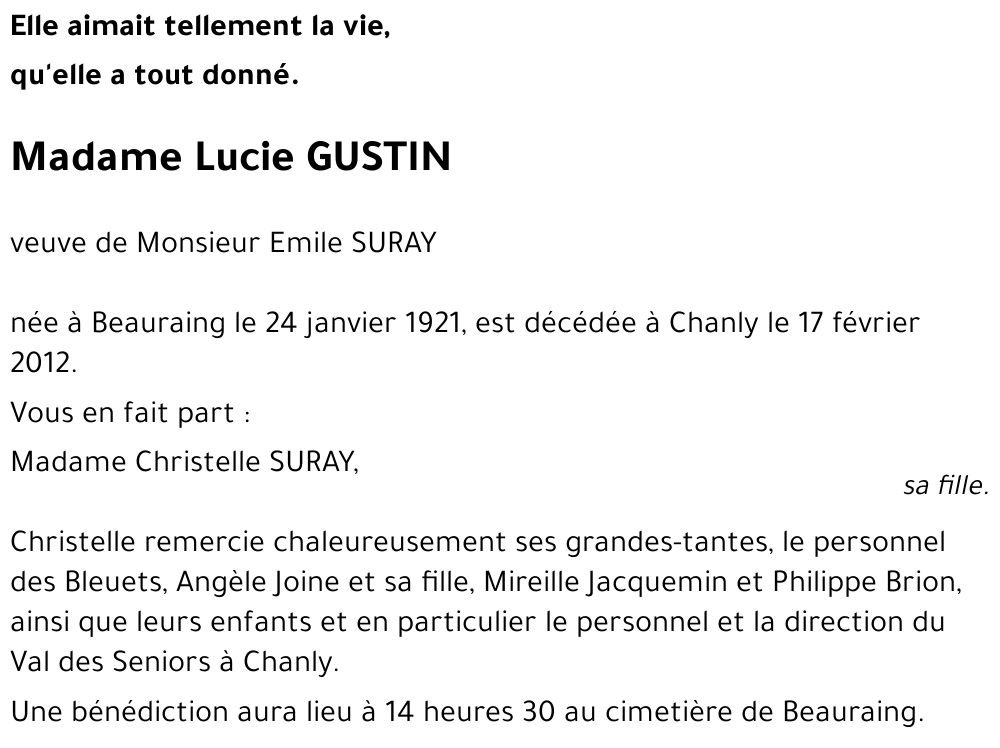 Lucie GUSTIN