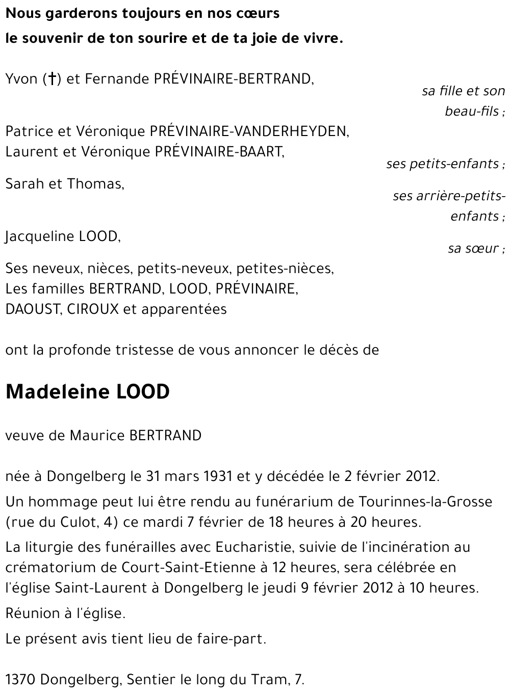 Madeleine LOOD