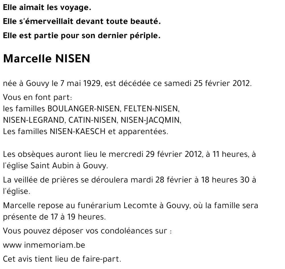 Marcelle Nisen