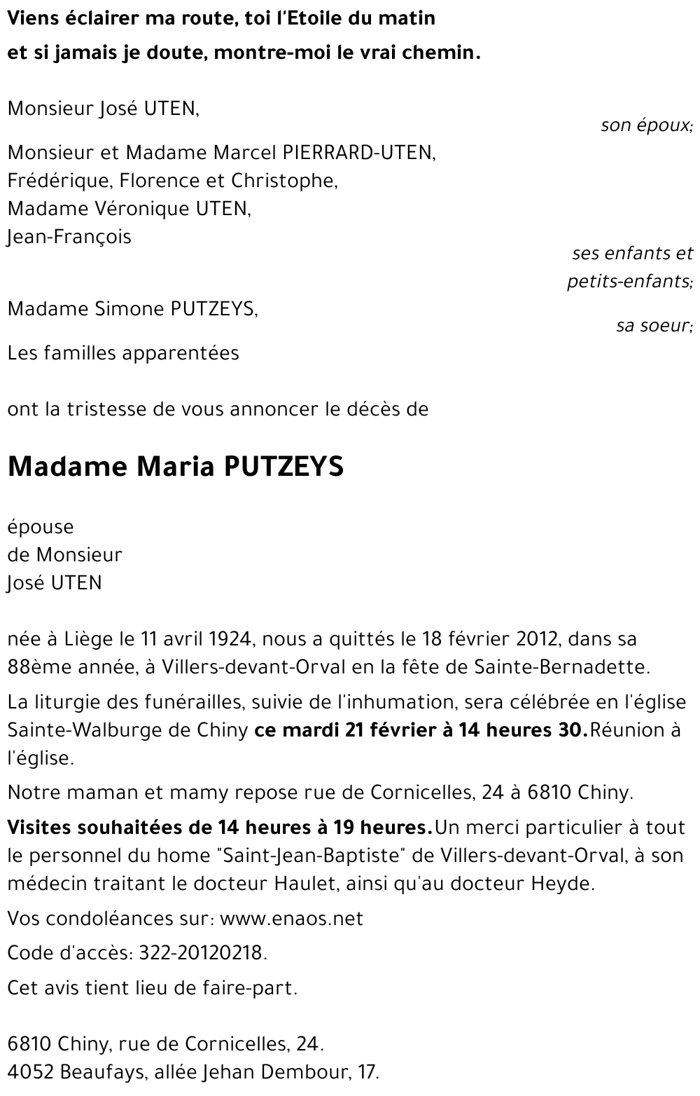 Maria PUTZEYS