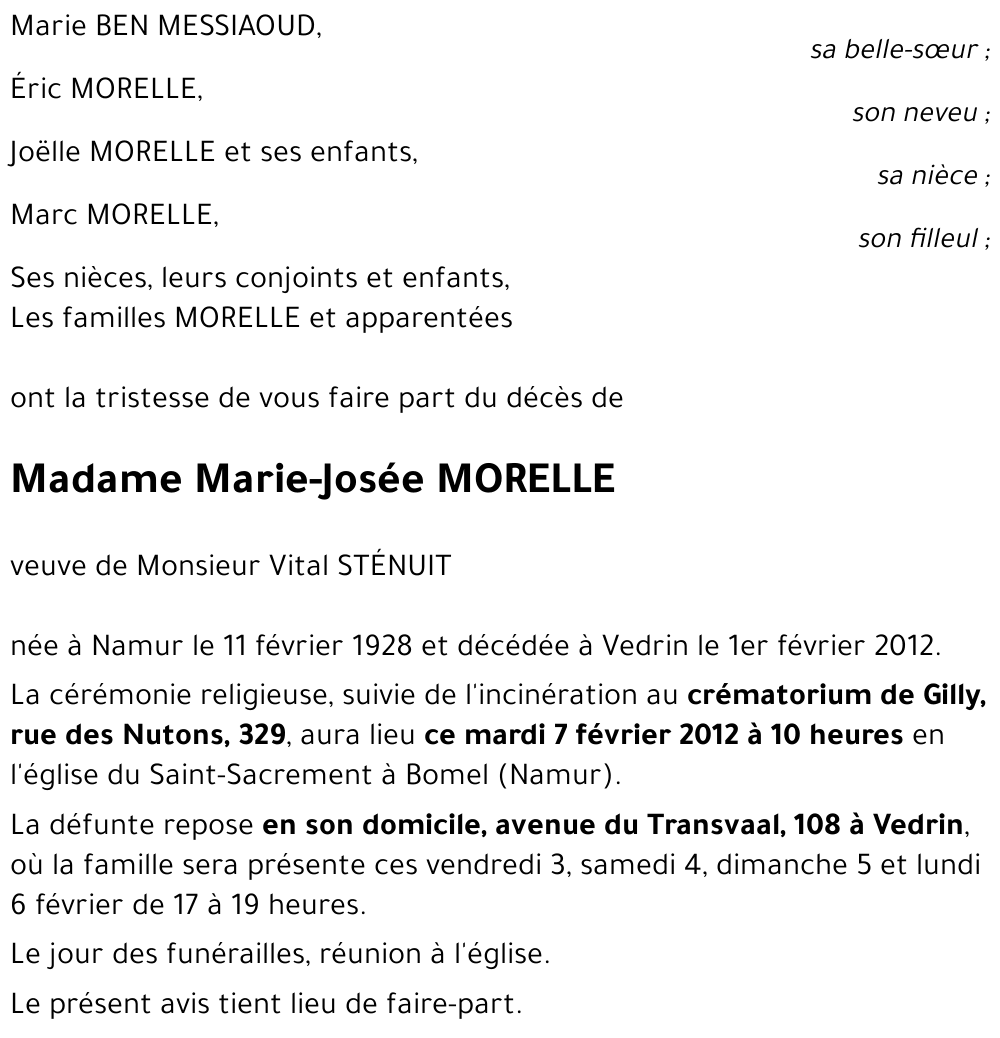 Marie-Josée MORELLE