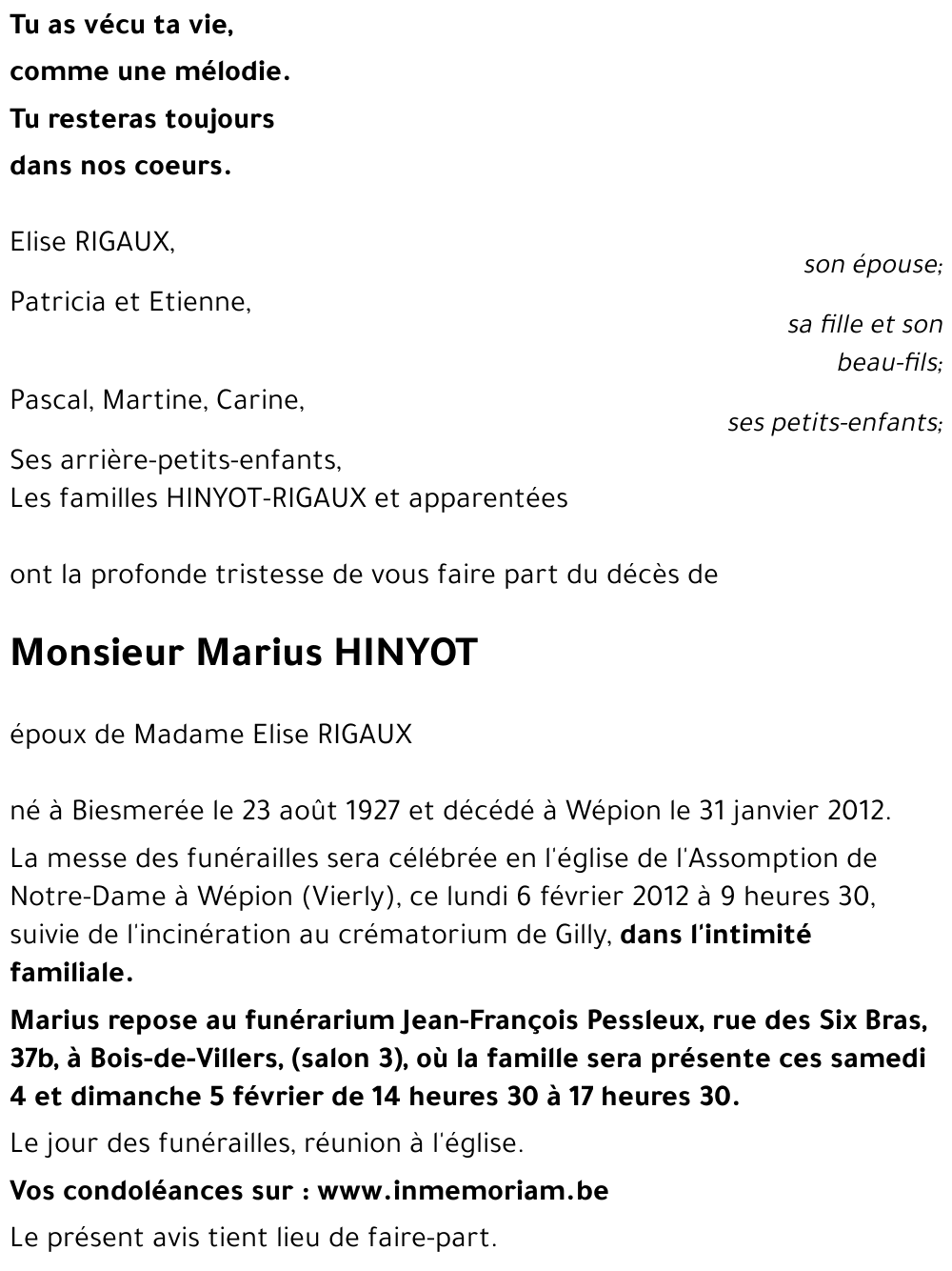 Marius HINYOT